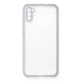 Newface Samsung Galaxy A11 Kılıf Miami Şeffaf Silikon - Lila