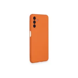 Newface Samsung Galaxy A14 4G Kılıf Nano Içi Kadife Silikon - Turuncu