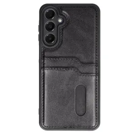 Newface Samsung Galaxy A26 Kılıf Sara Kartvizitli Deri Kılıf - Siyah