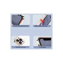 Newface Samsung Galaxy A55 5G Kılıf Volet Silikon - Mor