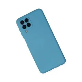 Newface Samsung Galaxy M33 Kılıf Nano Içi Kadife Silikon - Mavi