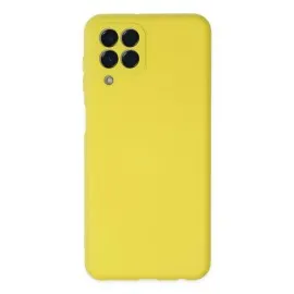 Newface Samsung Galaxy M33 Kılıf Nano Içi Kadife Silikon - Sarı