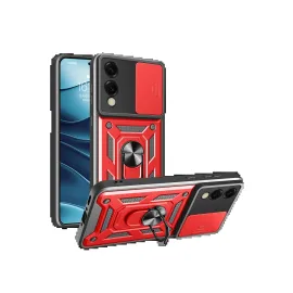 Newface Samsung Galaxy S25 Edge Pars Lens Yüzüklü Silikon - Kırmızı
