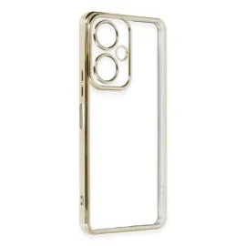 Newface Vivo Y27 Kılıf Razer Lensli Silikon - Gold