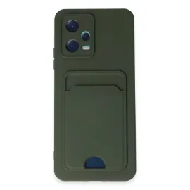 Newface Xiaomi Poco X5 5G Kılıf Kelvin Kartvizitli Silikon - Koyu Yeşil