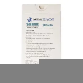 Newface Xiaomi Redmi 9A 3D Antistatik Seramik Nano Ekran Koruyucu