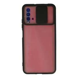 Newface Xiaomi Redmi 9T Kılıf Palm Buzlu Kamera Sürgülü Silikon - Siyah