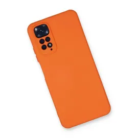 Newface Xiaomi Redmi Note 11 Kılıf Nano Içi Kadife Silikon - Turuncu