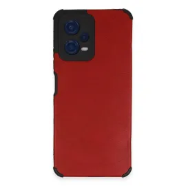 Newface Xiaomi Redmi Note 12 5G Kılıf Loop Deri Silikon - Kırmızı