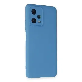 Newface Xiaomi Redmi Note 12 5G Kılıf Nano Içi Kadife Silikon - Mavi