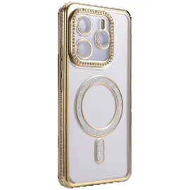 Newface Xiaomi Redmi Note 14 4G Joke Simli Magneticsafe Kılıf - Gold