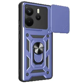 Newface Xiaomi Redmi Note 14 4G Pars Lens Yüzüklü Silikon - Lacivert