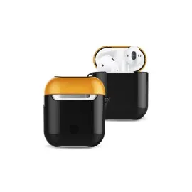 Newface Airpods 2 (2.nesil) 3In1 Kılıf - Siyah-Sarı