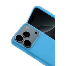 Newface Apple Iphone 17 Pro Max Nano Içi Kadife Silikon - Mavi