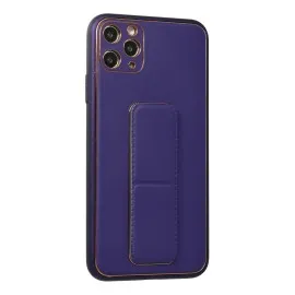 Newface Iphone 11 Pro Max Kılıf Coco Deri Standlı Kapak - Mor