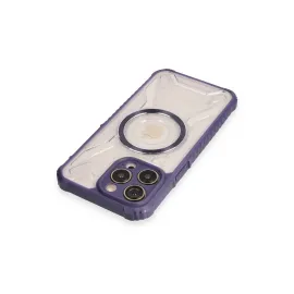 Newface Iphone 12 Pro Kılıf Prag Magneticsafe Kapak - Derin Mor