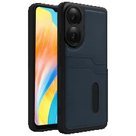 Newface Oppo A38 Sara Kartvizitli Deri Kılıf - Lacivert