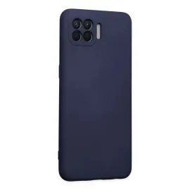 Newface Oppo Reno 4 Lite Kılıf Nano Içi Kadife Silikon - Lacivert