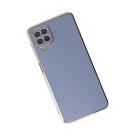 Newface Samsung Galaxy A12 Kılıf Volet Silikon - Mavi