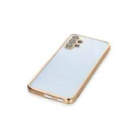 Newface Samsung Galaxy A13 4G Kılıf Razer Lensli Silikon - Gold