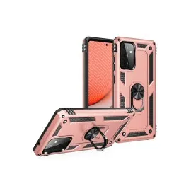 Newface Samsung Galaxy A72 Kılıf Sofya Yüzüklü Silikon Kapak - Rose