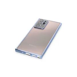 Newface Samsung Galaxy Note 20 Ultra Kılıf Razer Lensli Silikon - Açık Mavi