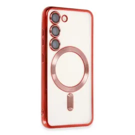 Newface Samsung Galaxy S23 Kılıf Kross Magneticsafe Kapak - Kırmızı