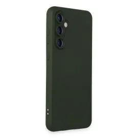 Newface Samsung Galaxy S24 Plus Kılıf Nano Içi Kadife Silikon - Koyu Yeşil