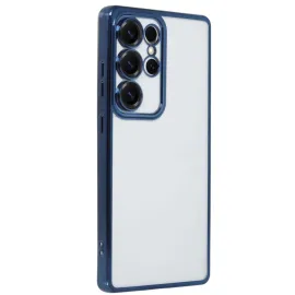 Newface Samsung Galaxy S25 Ultra Kılıf Razer Lensli Silikon - Lacivert