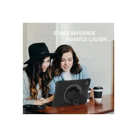 Newface Samsung Galaxy Tab A9 Kılıf Amazing Tablet Kapak - Siyah