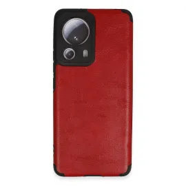 Newface Xiaomi Mi 13 Lite Kılıf Loop Deri Silikon - Kırmızı