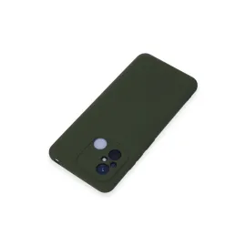 Newface Xiaomi Redmi 12C Kılıf Nano Içi Kadife Silikon - Koyu Yeşil