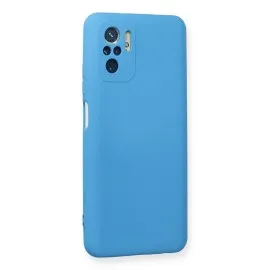 Newface Xiaomi Redmi Note 10 Kılıf Nano Içi Kadife Silikon - Mavi