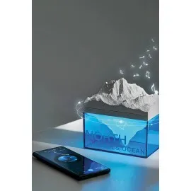 Newface Z4 Kuzey Okyanus Temalı Gece Lambası Özellikli Bt Kablosuz Hoparlör - Mavi