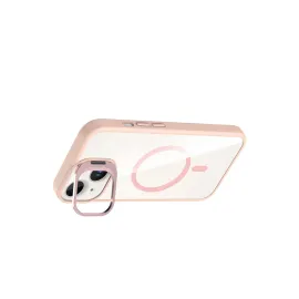 Joko Apple Iphone 15 Plus Remim Lensli Magsafe Standlı Kapak - Pembe