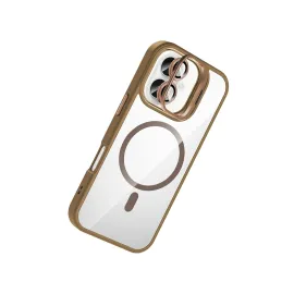 Joko Apple Iphone 17 Remim Lensli Magsafe Standlı Kapak - Kahverengi