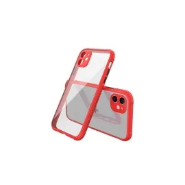 Newface Iphone 12 Mini Kılıf Miami Şeffaf Silikon - Kırmızı