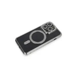 Newface Iphone 14 Pro Max Kılıf Joke Simli Magneticsafe Kılıf - Gri