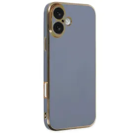 Newface Iphone 16 Kılıf Volet Silikon - Mavi