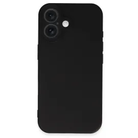 Newface Iphone 16 Plus Kılıf Nano Içi Kadife Silikon - Siyah