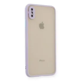 Newface iPhone XS Max Kılıf Montreal Silikon Kapak - Mor