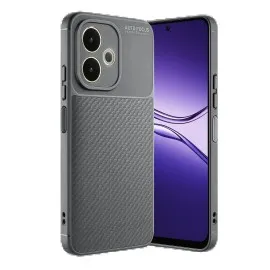 Newface Oppo A5 Pro 4G Kılıf Auto Focus Karbon Kapak - Gri