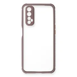 Newface Realme 7 Kılıf Miami Şeffaf Silikon - Açık Mor