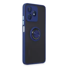 Newface Realme C53 Kılıf Montreal Yüzüklü Silikon Kapak - Lacivert