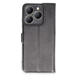 Newface Realme C63 Kılıf Trend S Plus Kapaklı Kılıf - Siyah