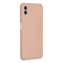 Newface Samsung Galaxy A04E Kılıf Nano Içi Kadife Silikon - Pudra