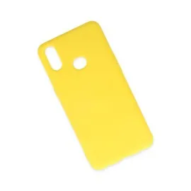 Newface Samsung Galaxy A10S Kılıf Nano Içi Kadife Silikon - Sarı