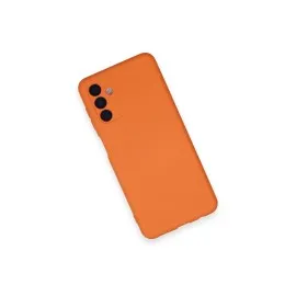 Newface Samsung Galaxy A14 4G Kılıf Nano Içi Kadife Silikon - Turuncu