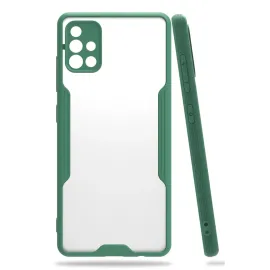 Newface Samsung Galaxy A71 Kılıf Platin Silikon - Yeşil