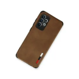 Newface Samsung Galaxy A72 Kılıf Loop Deri Silikon - Kahverengi